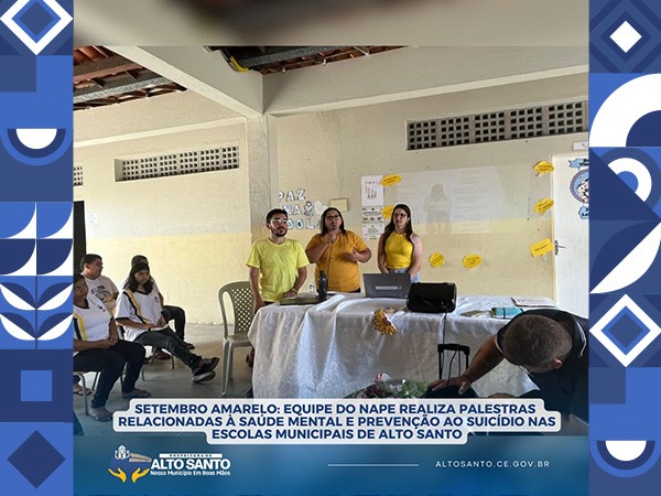 Prefeitura Municipal de São João Nepomuceno - SETEMBRO AMARELO: Equipe do  CAPS leva palestra para Grupo da Melhor Idade