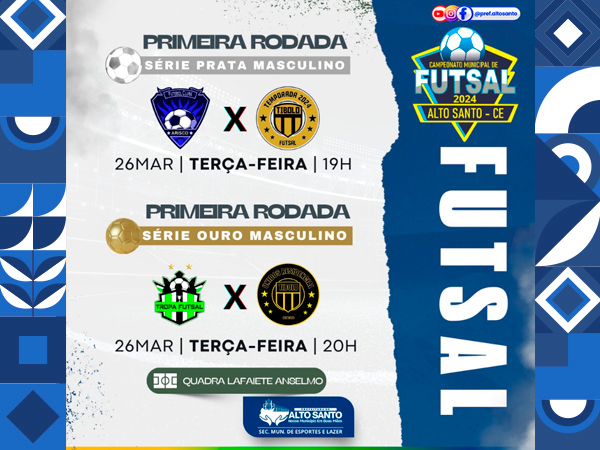 Campeonato Municipal de Futsal 2024 de Alto Santo-CE: Primeira Rodada Imperdível!
